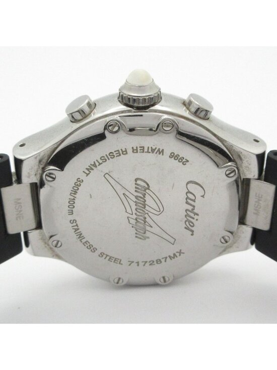 Cartier Watch Must 21 Chronoscaph SM SS Rubber Chronograph White main image 5